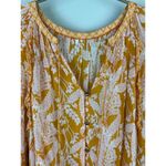 Anthropologie Orange Floral Mia Tiered Ruffled Tunic - Size - Medium Photo 6