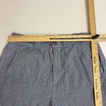 Free People  Pants Womens Large Kate Blue White Gingham Cropped Wide Leg Cotton Photo 8
