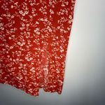 Nasty Gal  Ditsy Floral Midi Dress Orange Red Cottagecore Fairy Romantic Coquette Photo 7