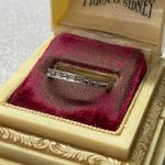 10K White Gold Round Diamond Wedding Anniversary Stackable Band Ring Size 7.25 Silver Photo 2