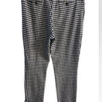 Anthropologie the essential crop flare Gingham black white pants Sz 8 Photo 1