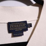 Pendleton Silk Blend Cream V Neck Off White Blouse Cream Top XL P Business Shirt Photo 3