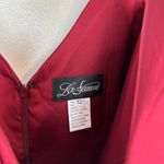 La Femme  Satin Ballgown in Wine Size US 12 Photo 5