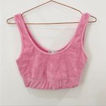ZARA  hot pink terry crop top Photo 2