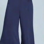 Anthropologie Maeve Canna Culotte Navy Blue High Waist Wide Leg Pants Size 0 Photo 0