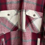 GeeGee  Women Shcacket M Maroon Plaid Utility Casual Warm Cozy‎ Western Cowgirl Photo 6