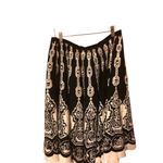 Carol Little Unique Full Circle Skirt Black White Bling Sz 10 Embellished Whimsy Photo 5