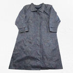 London Fog 1980s  Floral Water Resistant Wool Lined Transitional Trench Coat 12P Photo 1