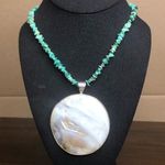 Sterling Silver JAY KING Desert Rose Turquoise Chip Mother Of Pearl  Necklace Photo 4
