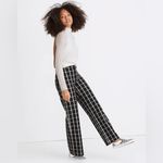 Madewell Slim Emmett Wide-Leg Full-Length Pants in Windowpane Check Size 30 Photo 1