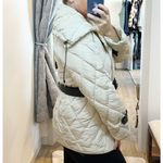 Max Mara Quilted Down Oversized Collar Belted Puffer Coat Jacket Cream 6 Photo 1