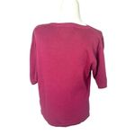 Woolrich  Vintage 90s Cotton Short Sleeve Henley Sweater Pink Womens Size Medium Photo 4