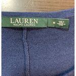 Ralph Lauren Lauren  Knit Top Womens Medium Handkerchief Hem Blue Classic‎ Preppy Photo 3