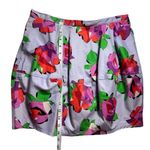Topshop Purple Tulip Cut Floral Bubble Skirt Purple Red Pink Flowers medium Photo 7