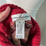 American Vintage Vintage 90s Fair Isle Print Turtleneck Sweater Navy Red Indie Boho Womens Large Photo 6