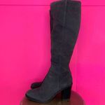 Splendid  Dark Gray Suede Block Heel Knee High Boot Sz 6.5 Photo 2