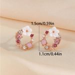 Floral Rose Gold Earrings Photo 3