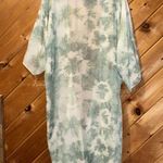 Sonoma Radial tie dye kimono green white coverup Photo 2