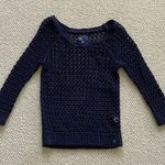 American Eagle NEW Sweater Navy Blue Fishnet Knit Size XS Cotton Blend NWOT Photo 0