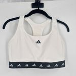 Adidas medium Powerreact Training Medium-Support Techfit Sports Bra white black Photo 1