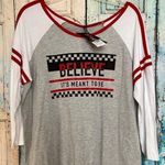 Electric Pink Women’s  Believe It’s Meant To Be Long Sleeve Shirt New XL Photo 0