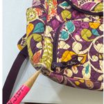 Vera Bradley  Backpack Purple Floral Quilted Multi Color Travel School Photo 6