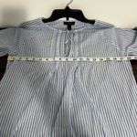 J.Crew  Striped Nautical Floral Embroidered 3/4
Sleeve Tunic Blouse Top Dress Photo 10