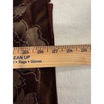 R & M Richards Brown Floral Velvet Button Front Tunic Top & Pants Set Women's 8P Photo 12