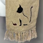 Christopher & Banks Cat Winter Scarf w/ Fringe Y2K 76” by 7.75” Cotton Blend Photo 4