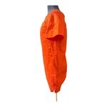 J.Crew  Off The Shoulder Orange Cotton Babydoll Smocked Dress Size 0 Photo 2