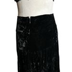 INC Crushed Black Velvet Sequin Maxi Skirt Size 2 | Y2K Boho Goth Holiday Party Photo 6