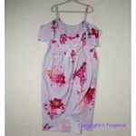 City Chic New!  Sakura love maxi floral dress lilac/pink/magenta, plus size 22‎ Photo 4