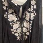 Maurice's Women’s Black Romper with Floral Embroidery Sz M Photo 2
