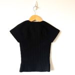 Aritzia  Babaton Sculpt Sweetheart Ribbed T Shirt Black Sz S Photo 4