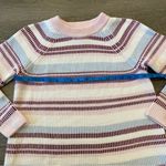Lands’ End Drifter Multicolor Stripe Long Sleeve Pullover Sweater Women’s S White Photo 9