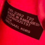 Michael Kors Emilia Large Pebbled Leather Tote Bag Grapefruit Pink Buckle Accent Photo 7