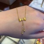 Bow Pendant Necklace for Women Gold Photo 3