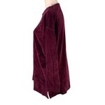 Tweeds Oversized Velour Velvet Sweater S Maroon Red Long Sleeve Round Neck Photo 1
