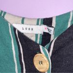 Lush Clothing Lush Mini Dress Women Size M Linen Button Up Stripe Casual Preppy Coastal Boho Photo 4