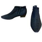 Casadei VINTAGE  BLACK AND WOVEN MESH & LEATHER BOOTIES (37) Photo 5