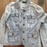DKNY Vintage  Denim Jacket Small Y2K Button Up Stonewash Blue Trucker Womens Photo 1