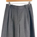 ZARA Gray Wide Leg High Rise Pleated Twill Trouser Pants Size Small Photo 1