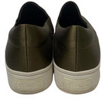 Vince . Warren Slip-On Platform Sneaker Olive Green Satin Size 9.5 Photo 5