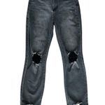 L'Agence L’Agence Womens High Line Vintage Gray Distressed Cropped Raw Hem Slim Leg Jeans Photo 1