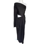 Something Navy One Shoulder Gown in Black Medium Womens Long Maxi Dress Photo 3