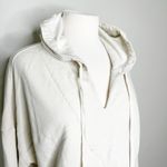 Madewell Womens Crop Hoodie Terry Drawstring Long Sleeve Pullover White Size S Photo 3