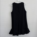 Mac Duggal Anthropologie x  Sleeveless Ruffle Flare Black Mini Dress Photo 3
