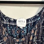 MISA Los Angeles  Jersey Aztec print cap ruffle sleeve maxi dress Resortwear Photo 3