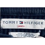 Tommy Hilfiger  Ribbed Top Women's Navy Red Lace Up V Neck Preppy Sporty Size XL Photo 3