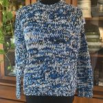 Divided H&M Blue & Black Marbled Crewneck Sweater Photo 0